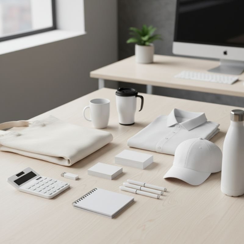 Diversos productos para imprimir tu logo